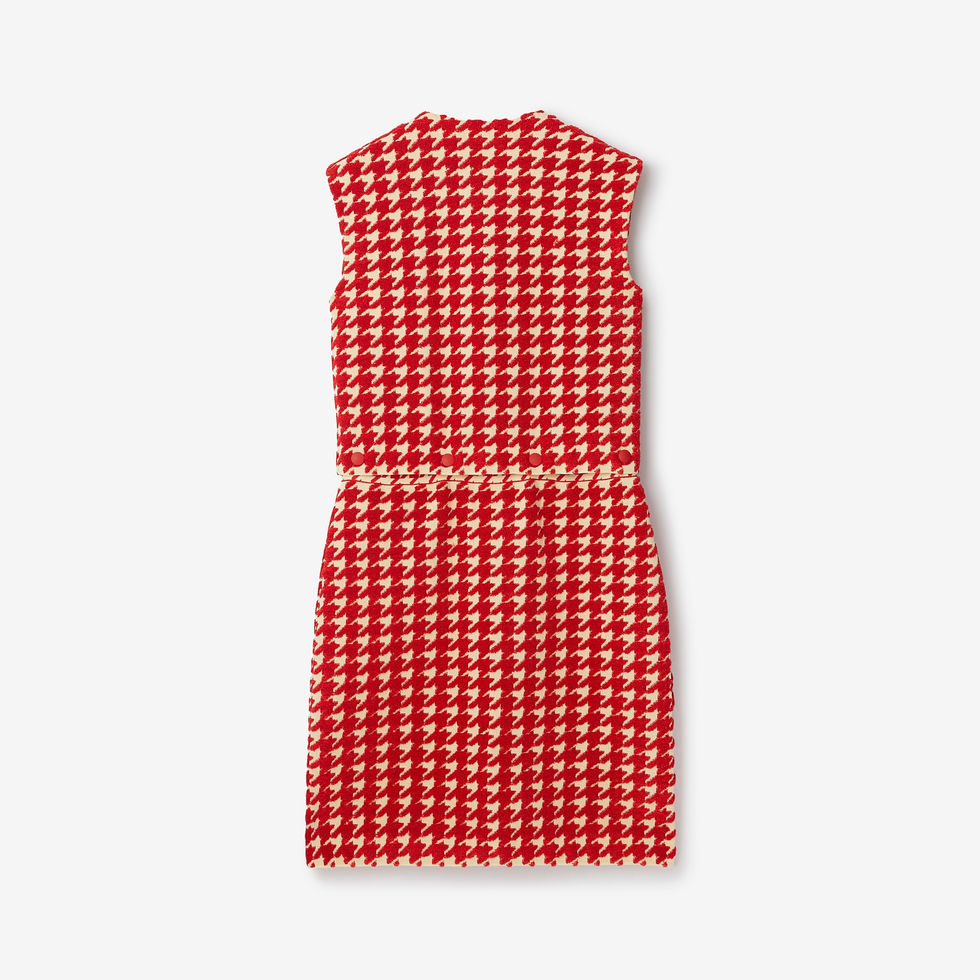 Houndstooth Nylon Blend Dress - 5