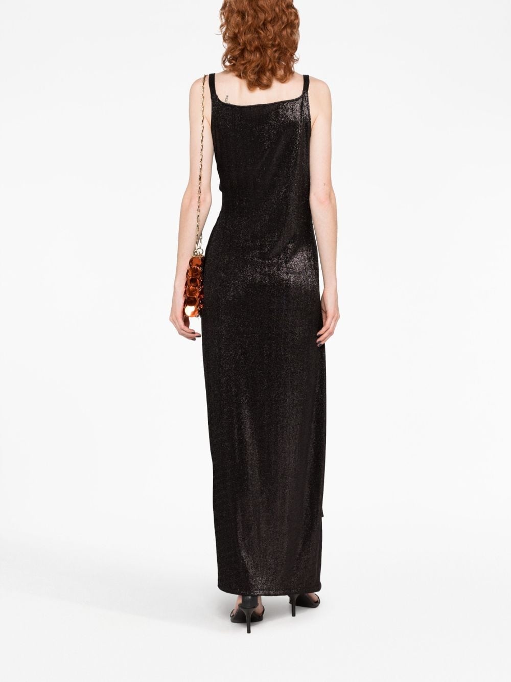stud-detailed metallic maxi dress - 4