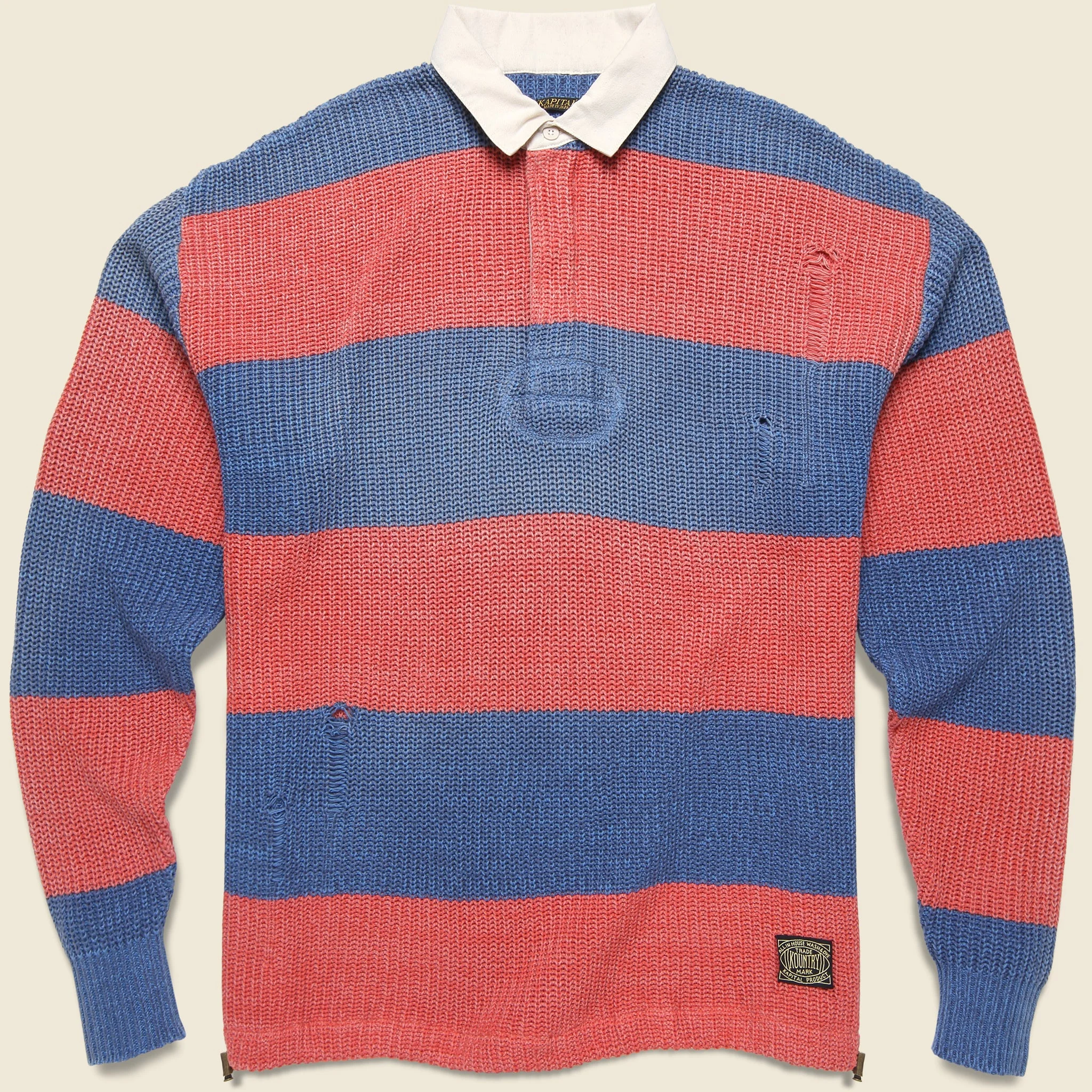 Knit Rugby Polo - Red - 1