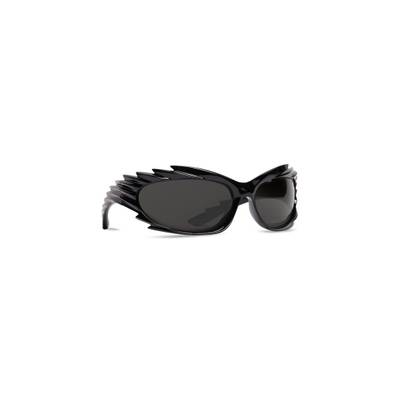 BALENCIAGA Spike Rectangle Sunglasses  in Black outlook