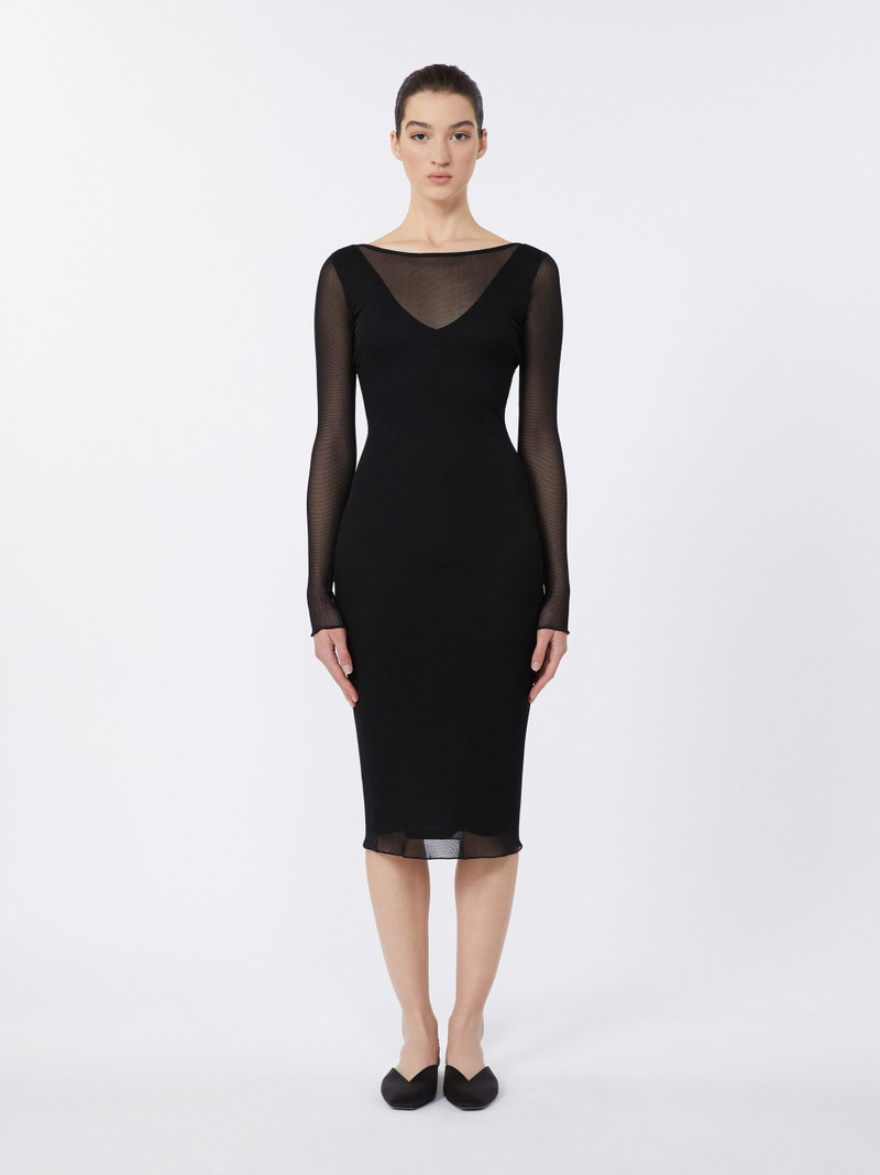 NASELLO Midi dress in mesh jersey 3