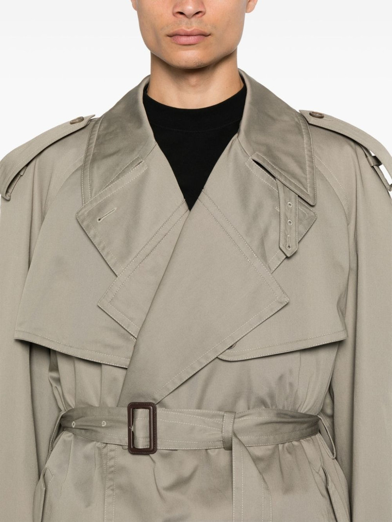 belted-waist cotton trench coat 6