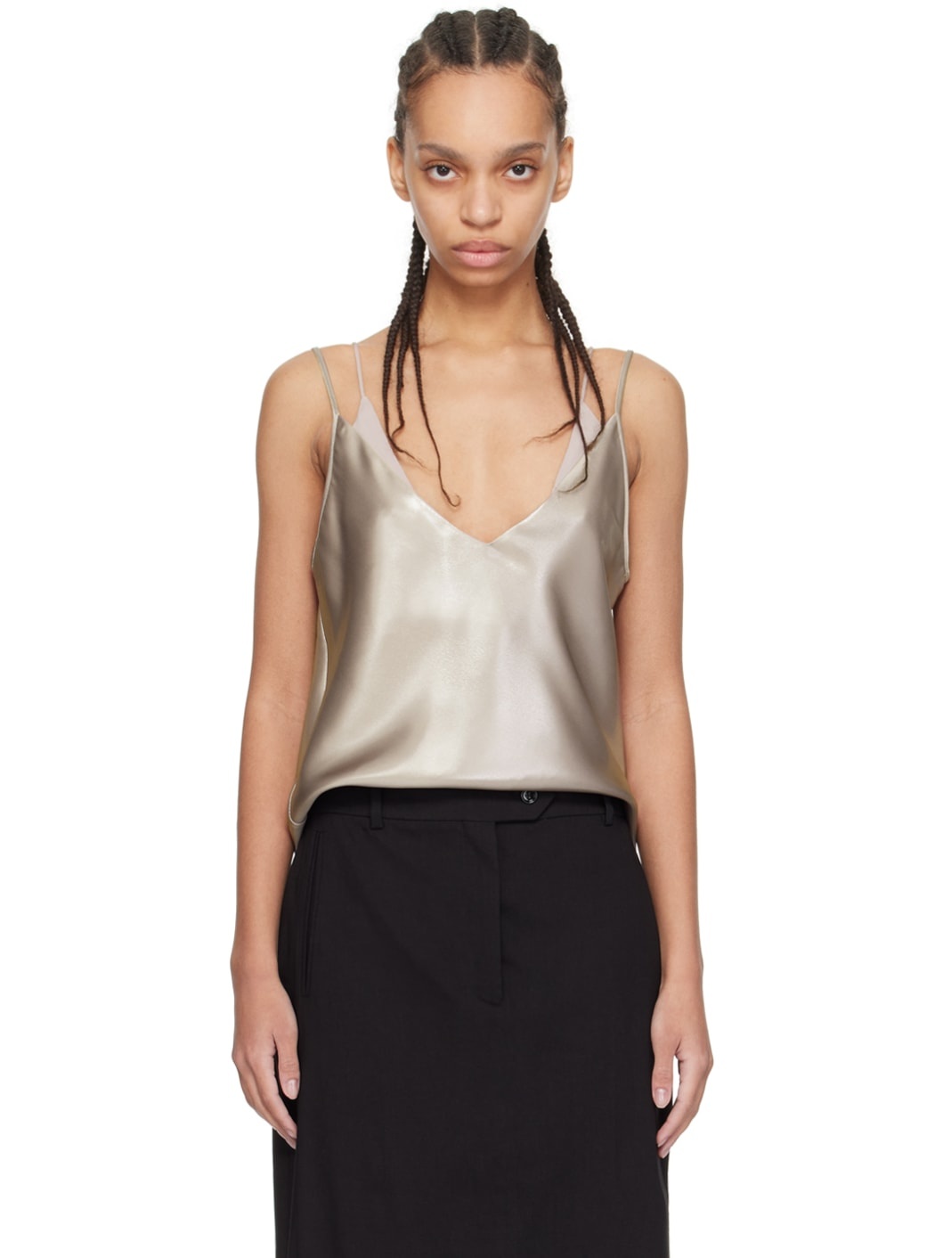 Taupe Layered Camisole - 1