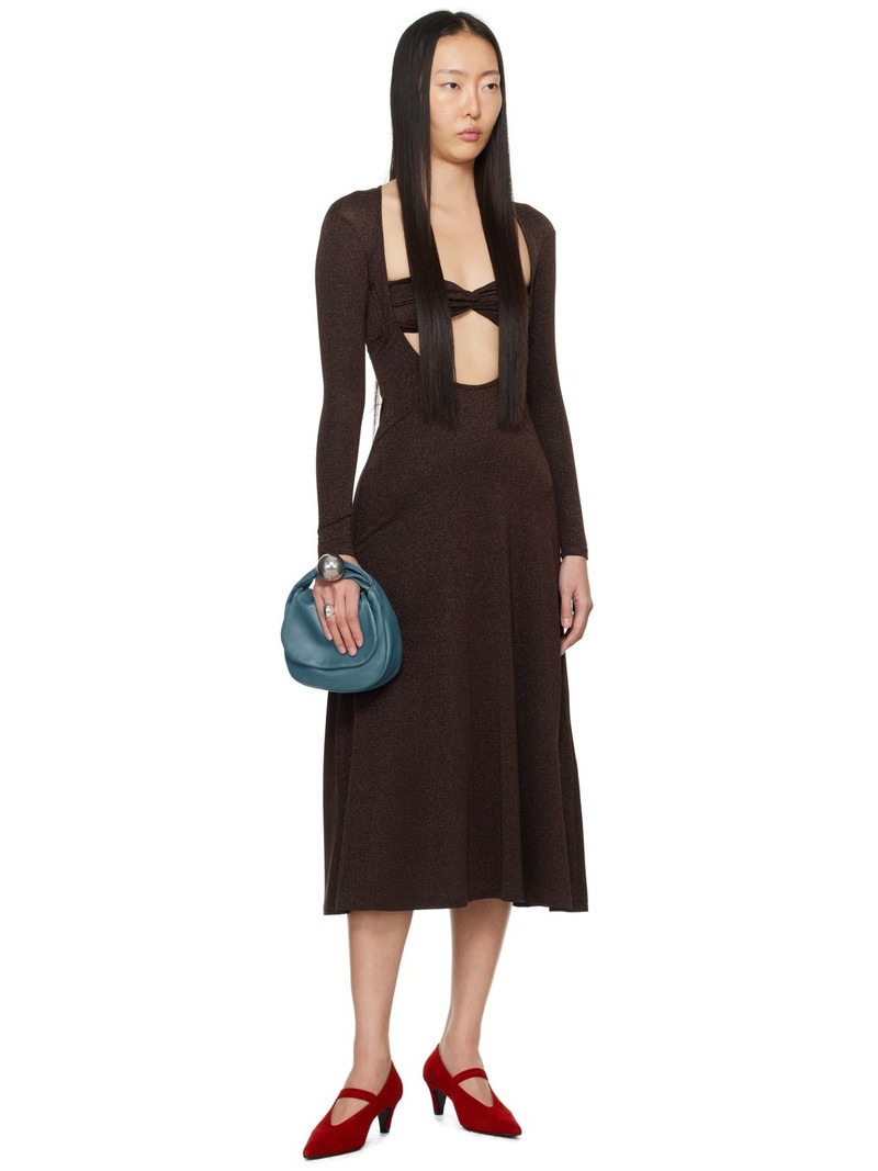 beaufille Brown Baes Midi Dress outlook
