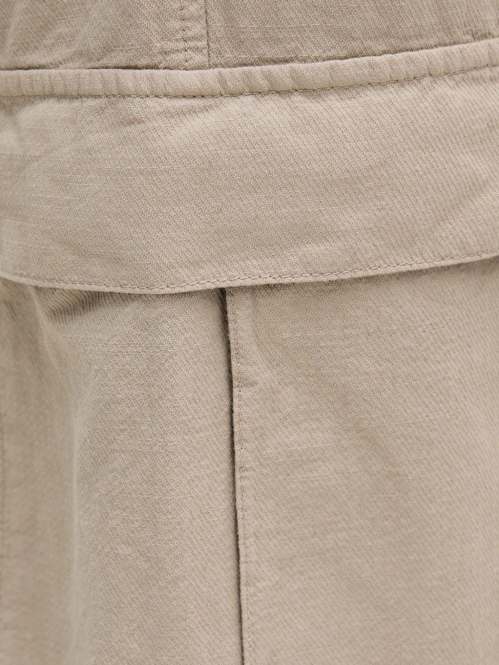 elastic-waist cargo trousers - 4