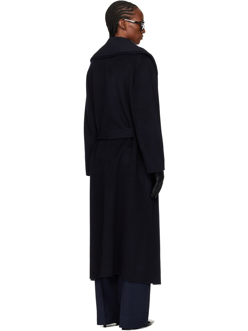 Navy Signature Double-Faced Scarf Coat 3
