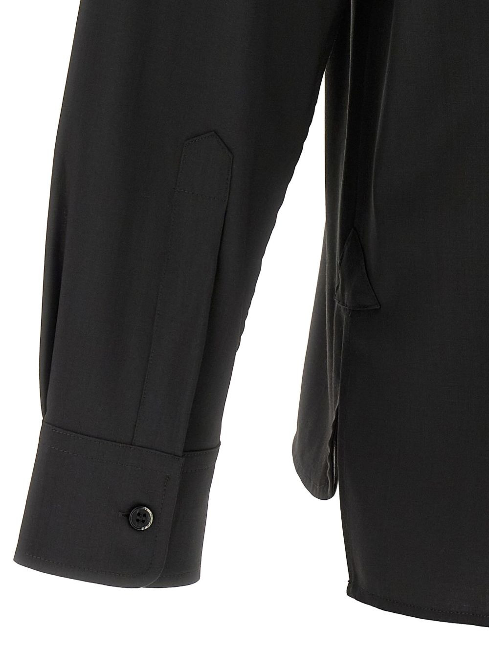 pocketed cuffed-sleeve shirt - 3