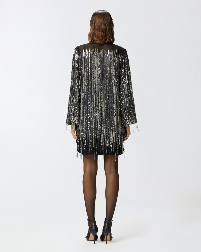 MINI DRESS WITH SEQUINS AND FRINGING 4