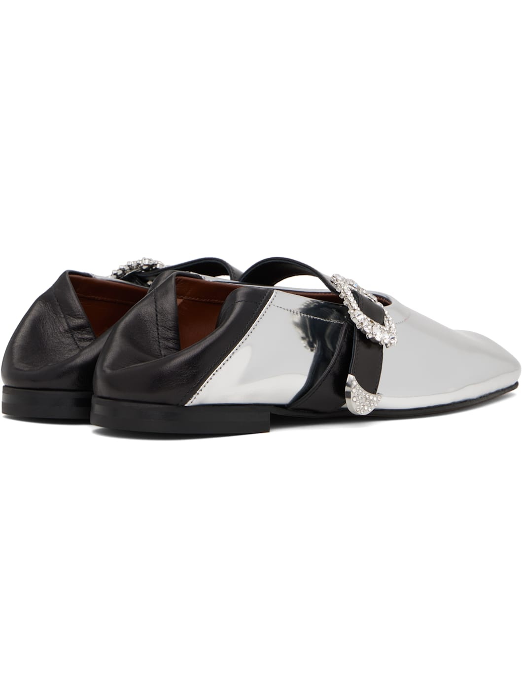 Silver Glide Ballerina Flats - 5