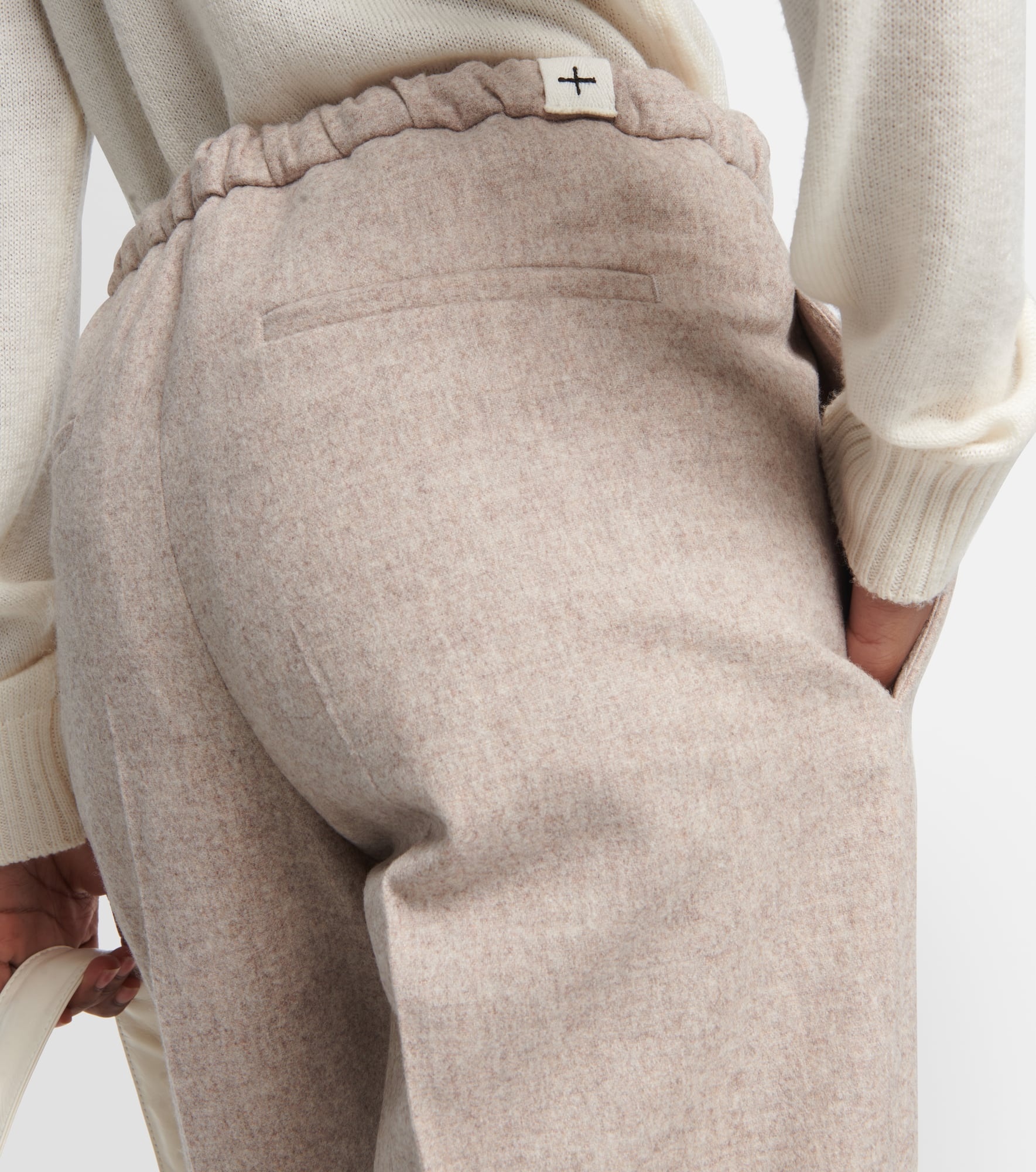 Wool cropped straight pants - 6