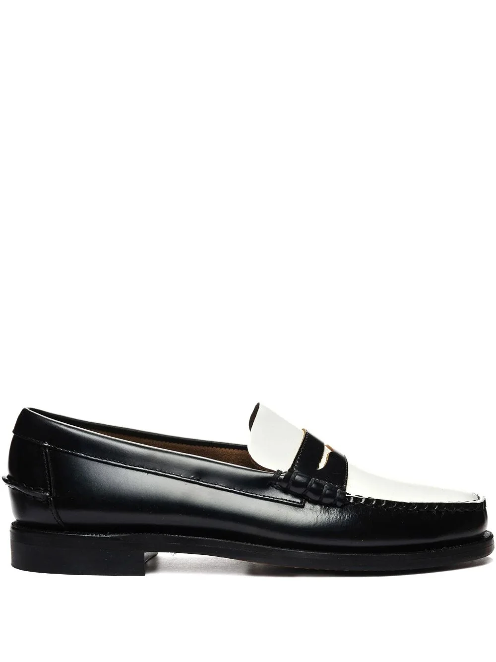 two-tone leather loafers - 1