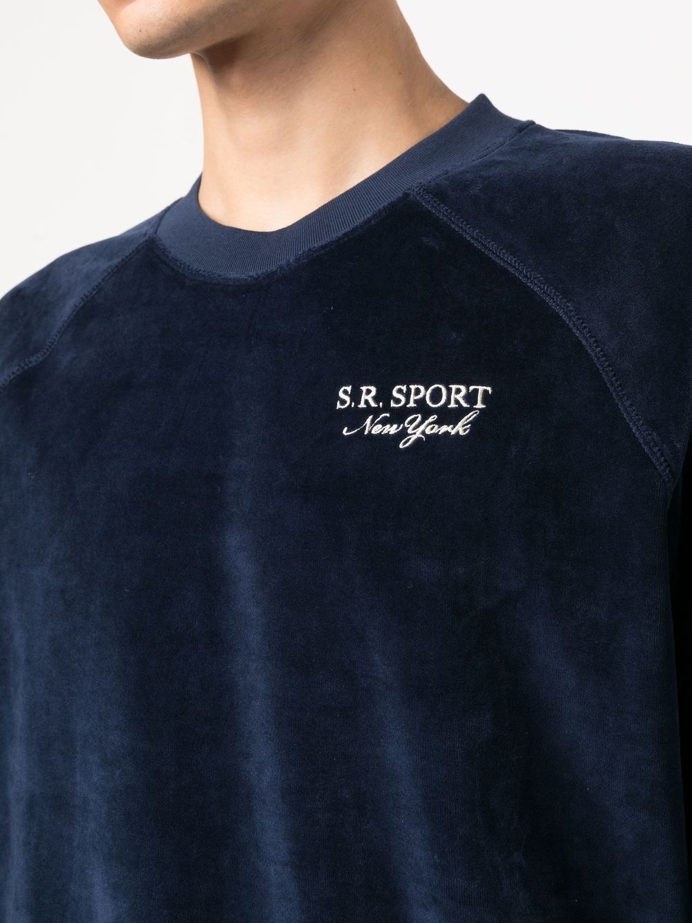 logo-embroidered long-sleeve sweatshirt - 5
