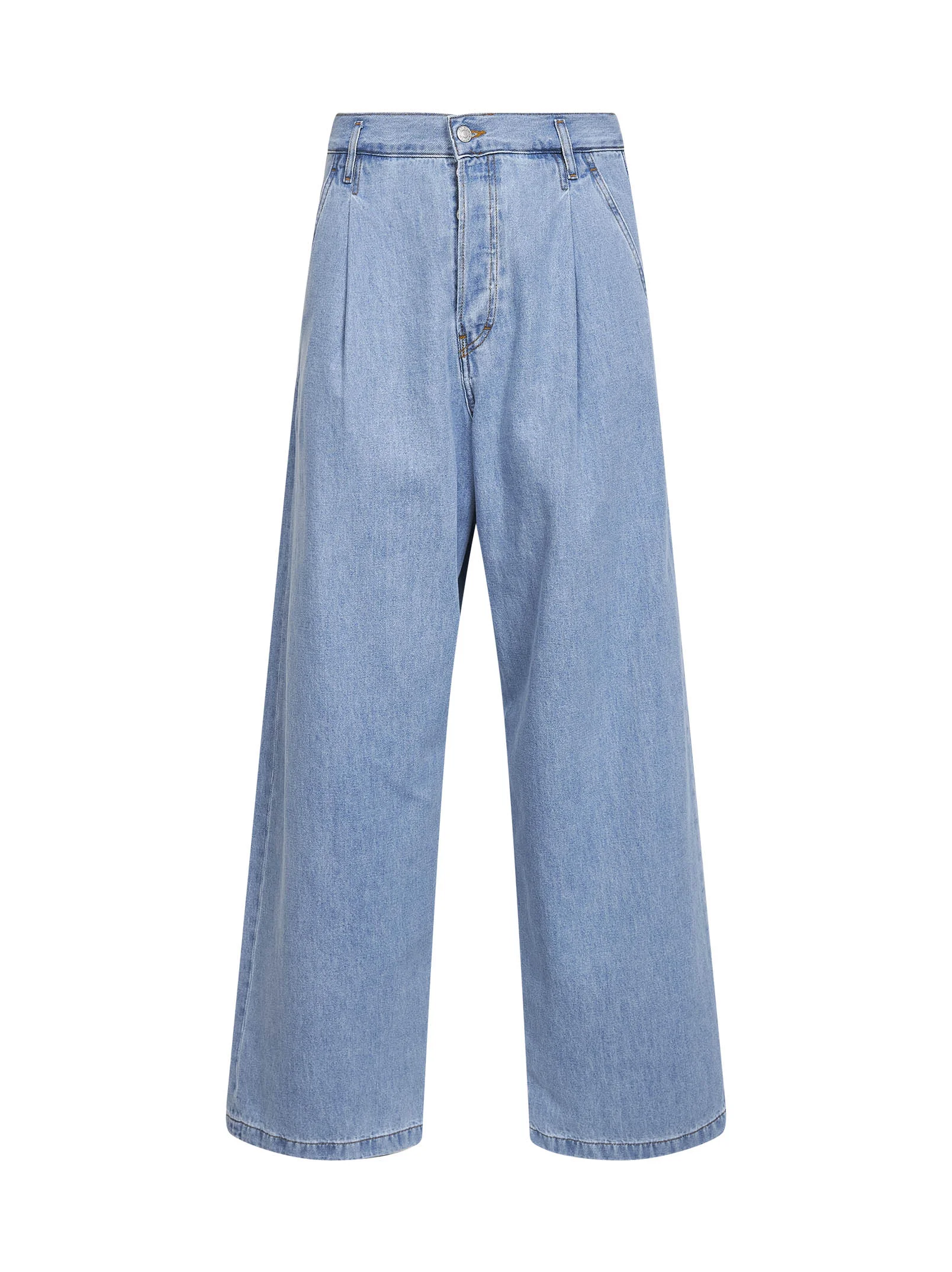 Light blue denim high-rise wide-leg jeans - 1
