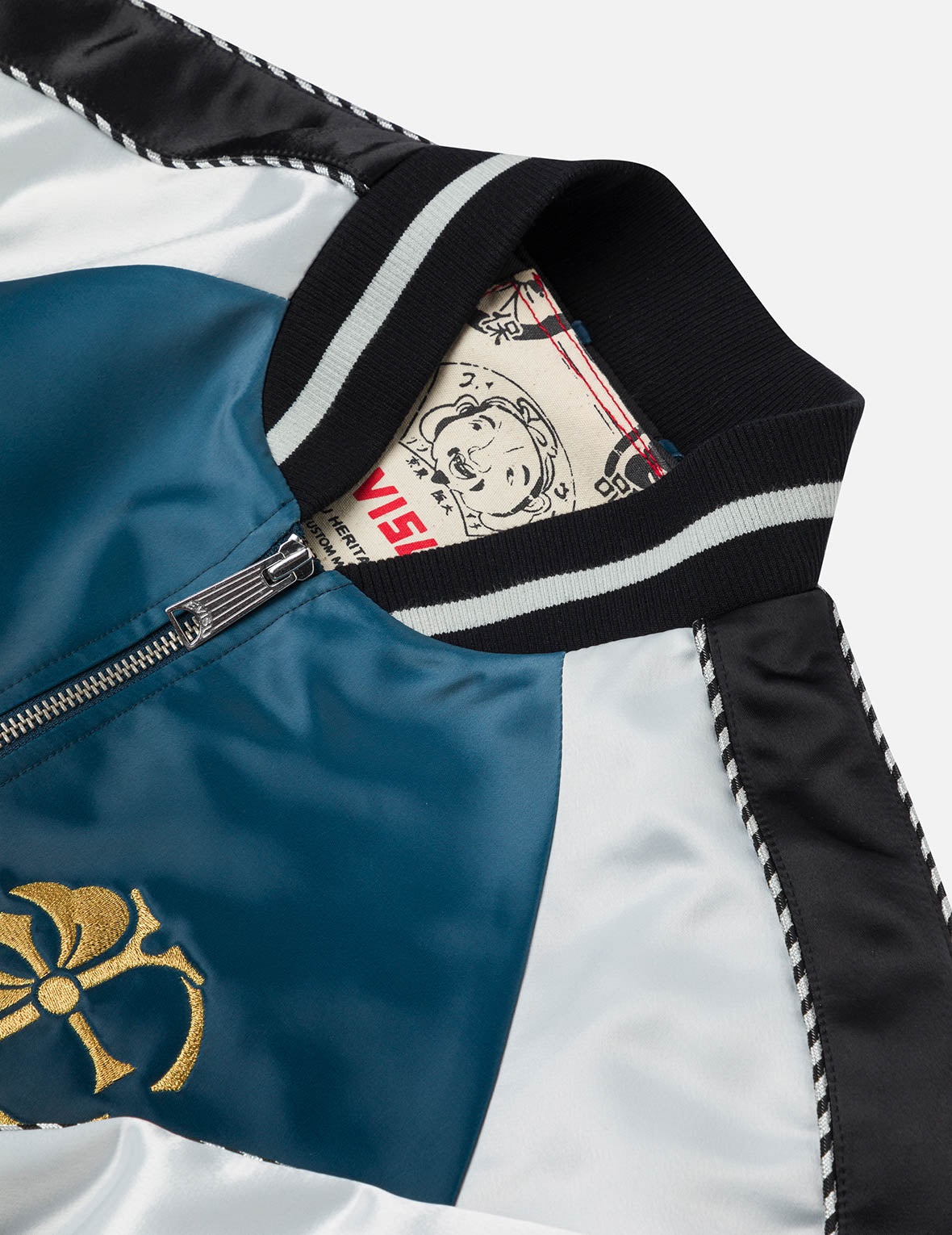 Hakutaku Embroidery Regular Fit Souvenior Jacket - 6