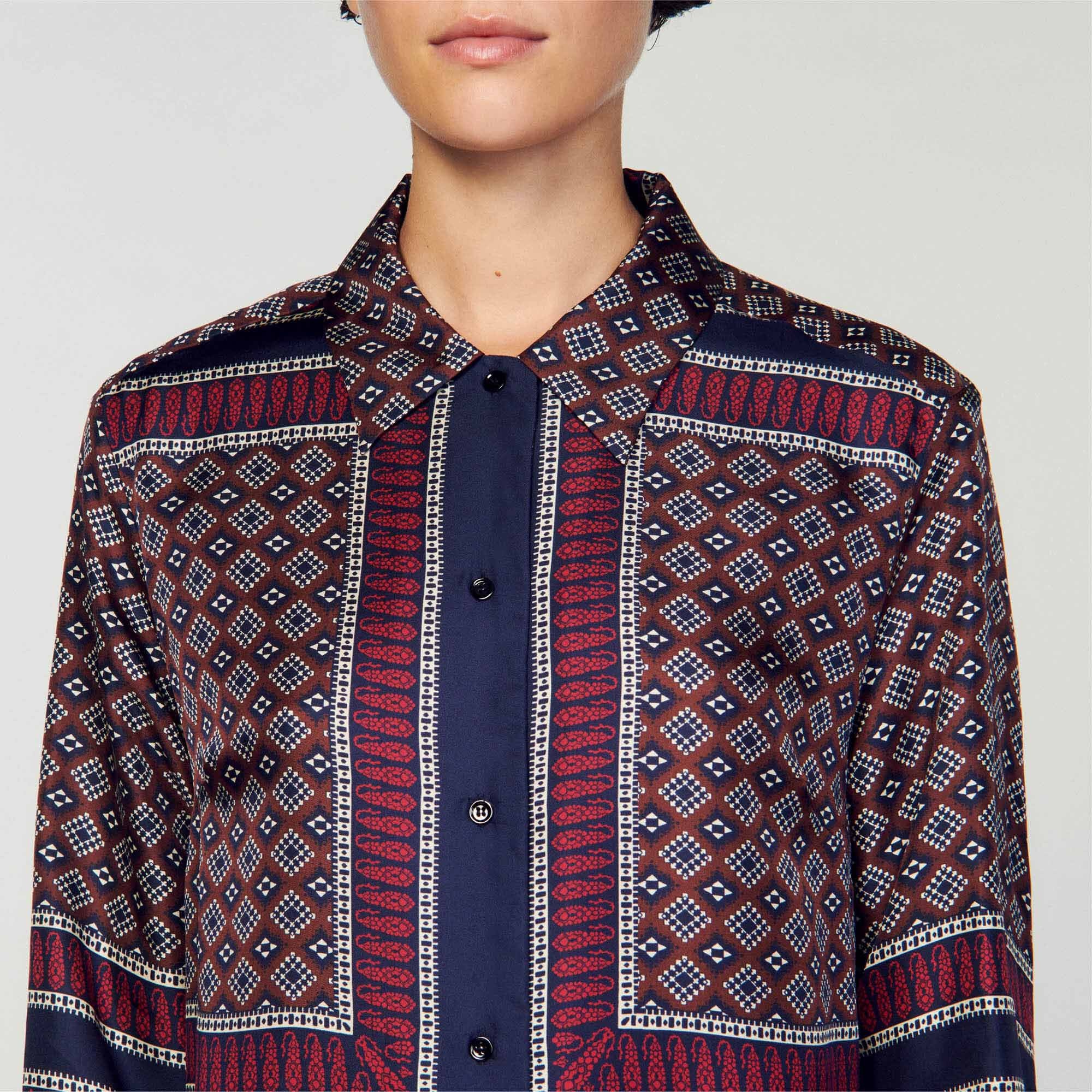 PATTERNED SILK SHIRT - 4