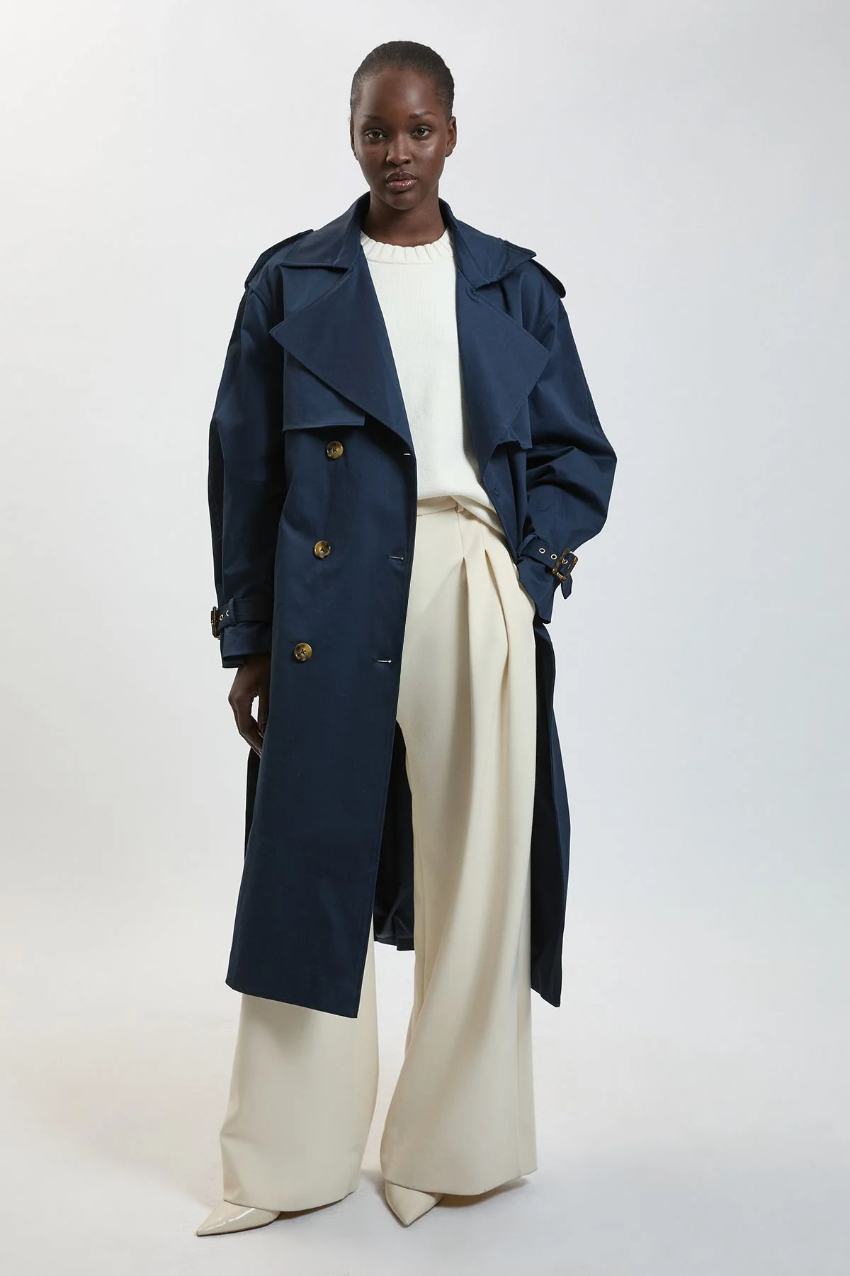 Belt Detail Trench Coat - 1