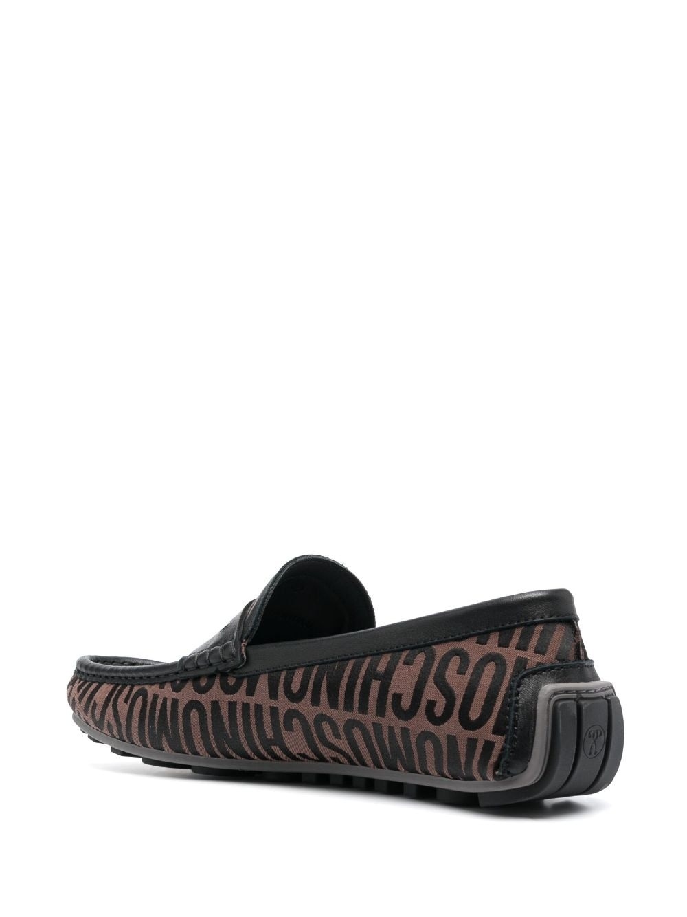 jacquard penny-slot leather loafers - 3