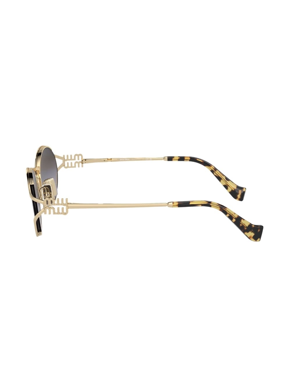 logo-plaque oval-frame sunglasses - 2