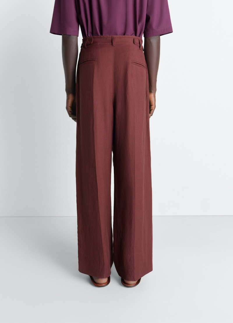 PLEATED TAILORED PANTS IN VISCOSE LINEN GABARDINE 5