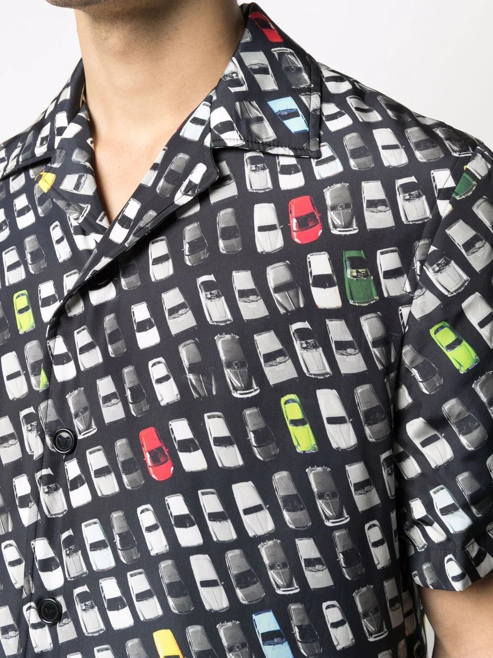 car-print short-sleeve shirt - 5