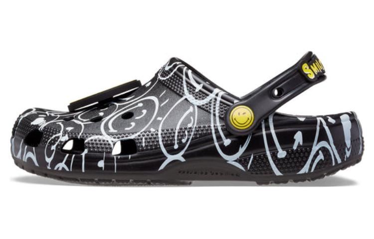 Crocs Classic Smiley World Clogs 'Black White' 207971-0C4 - 2