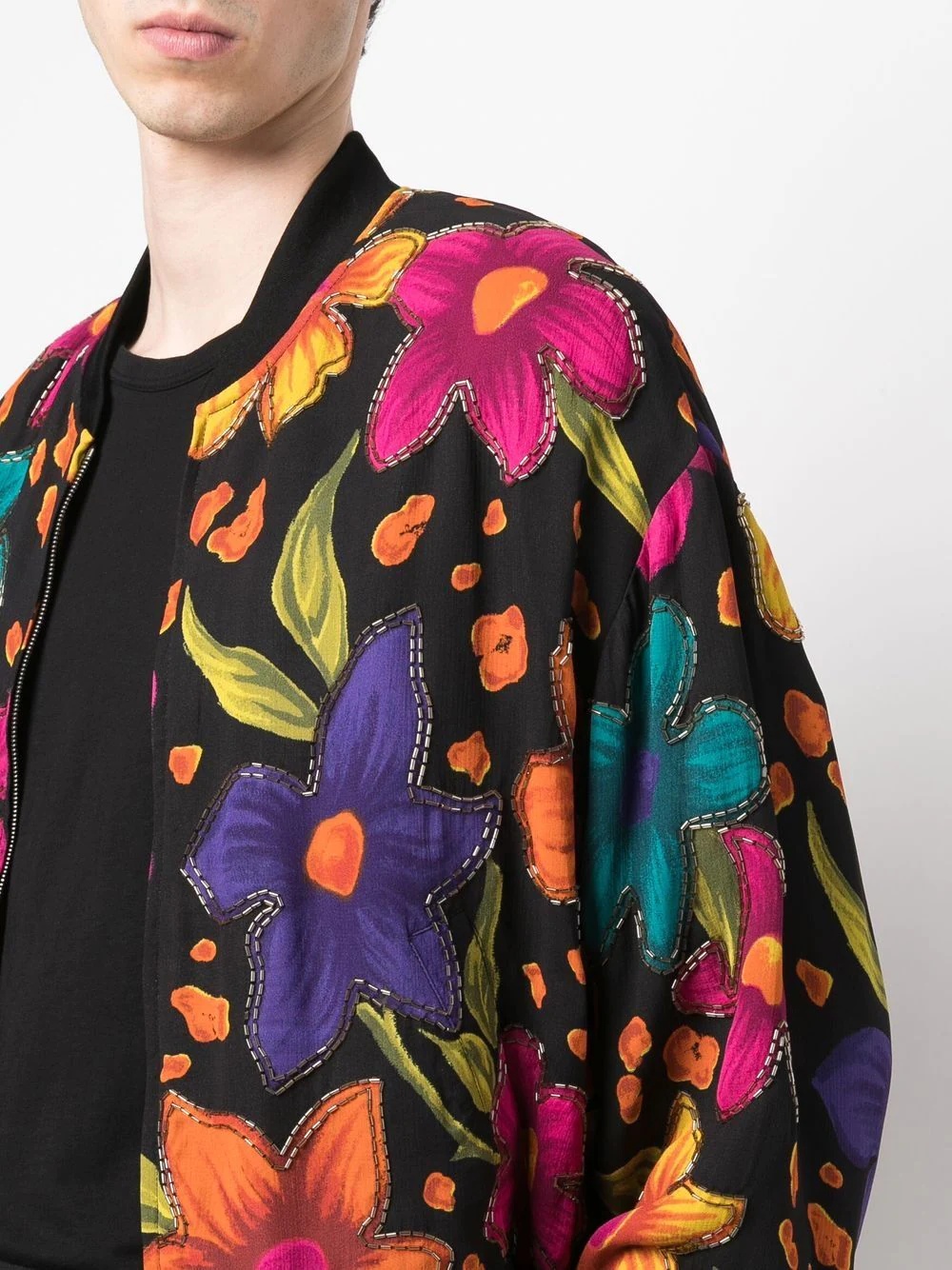 floral-print bomber jacket - 5