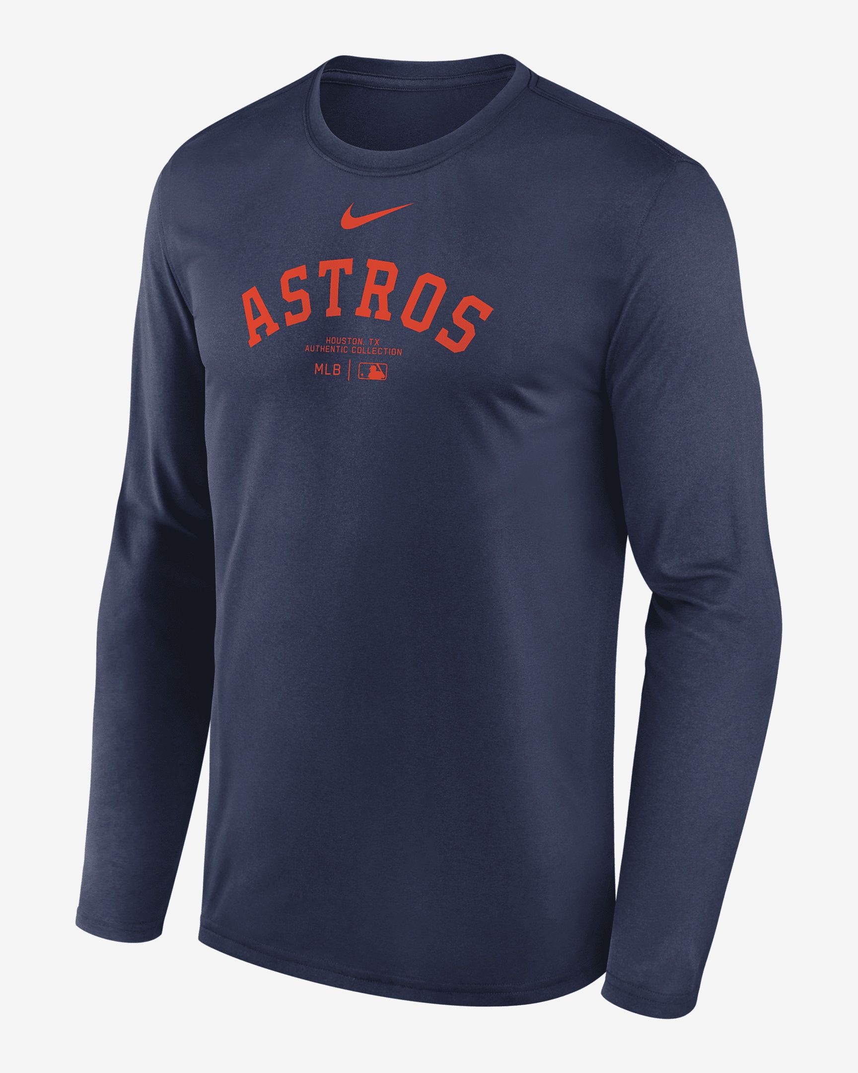 Houston Astros Authentic Collection Practice Nike Men's Dri-FIT MLB Long-Sleeve T-Shirt - 1