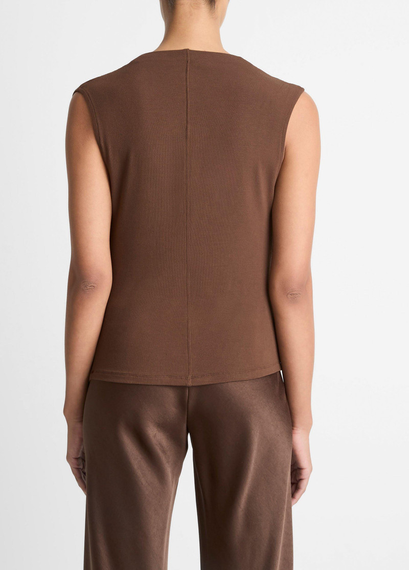 Vince Jersey Draped Cowl-Neck Top outlook