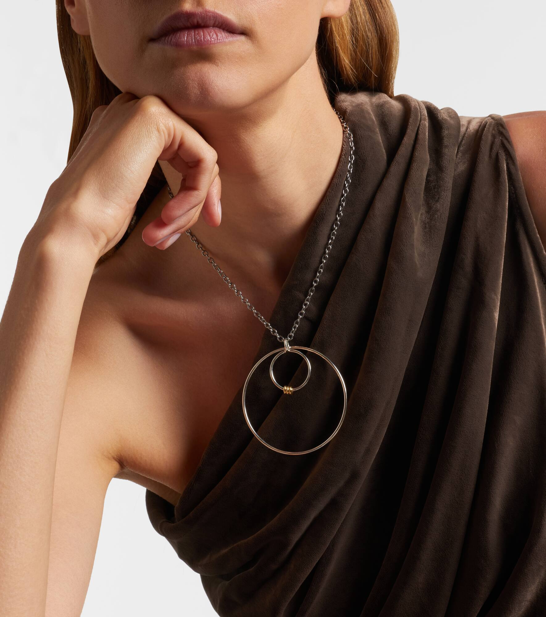 Echo sterling silver and 18kt gold hoop earrings - 6
