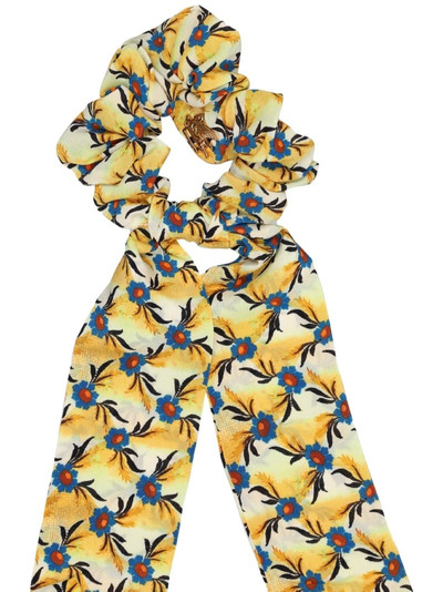 Etro Printed silk scrunchie w/ long bow outlook
