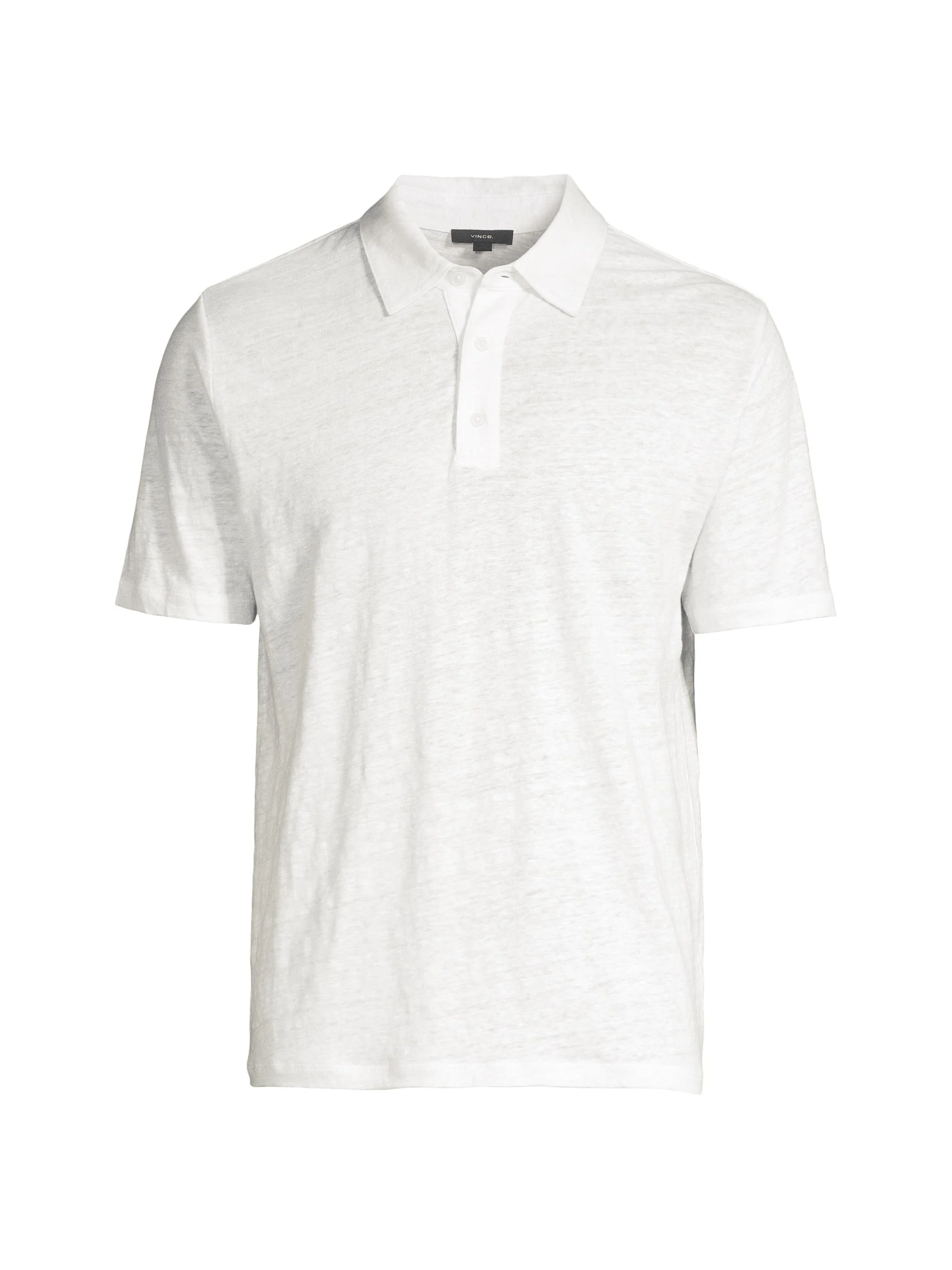 Men's Linen Polo Shirt - Optic White - 1