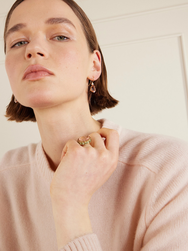 ILEANA MAKRI 14-karat Gold, Morganite And Diamond Earrings outlook