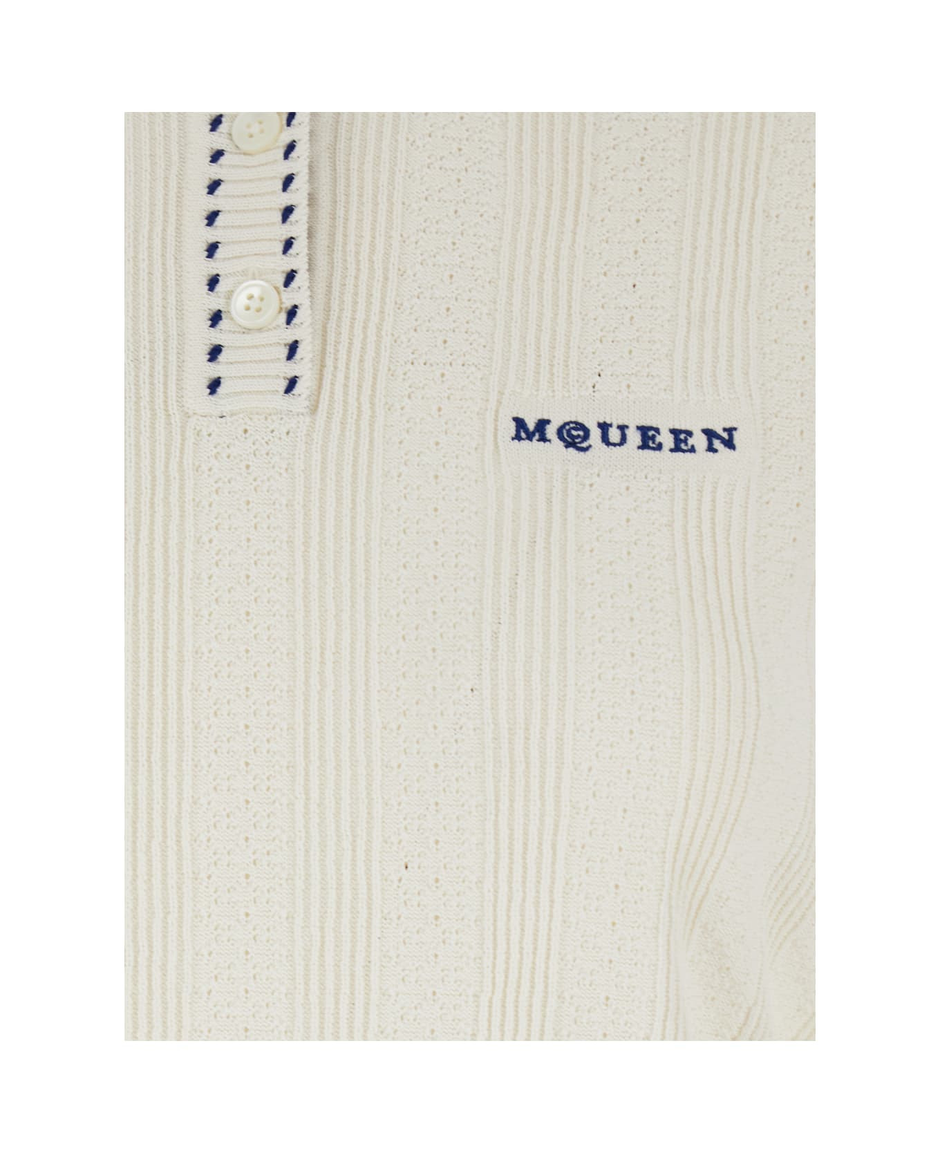Ivory Viscose Blend Polo Shirt - 3