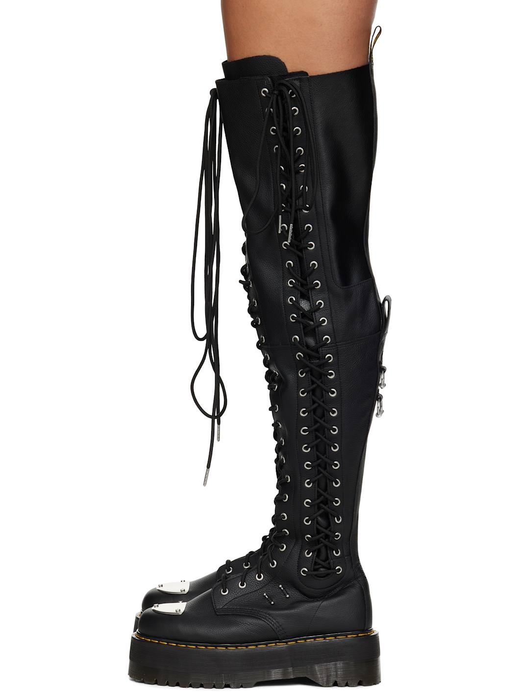 Black 28-Eye Extreme Max Tall Boots - 3
