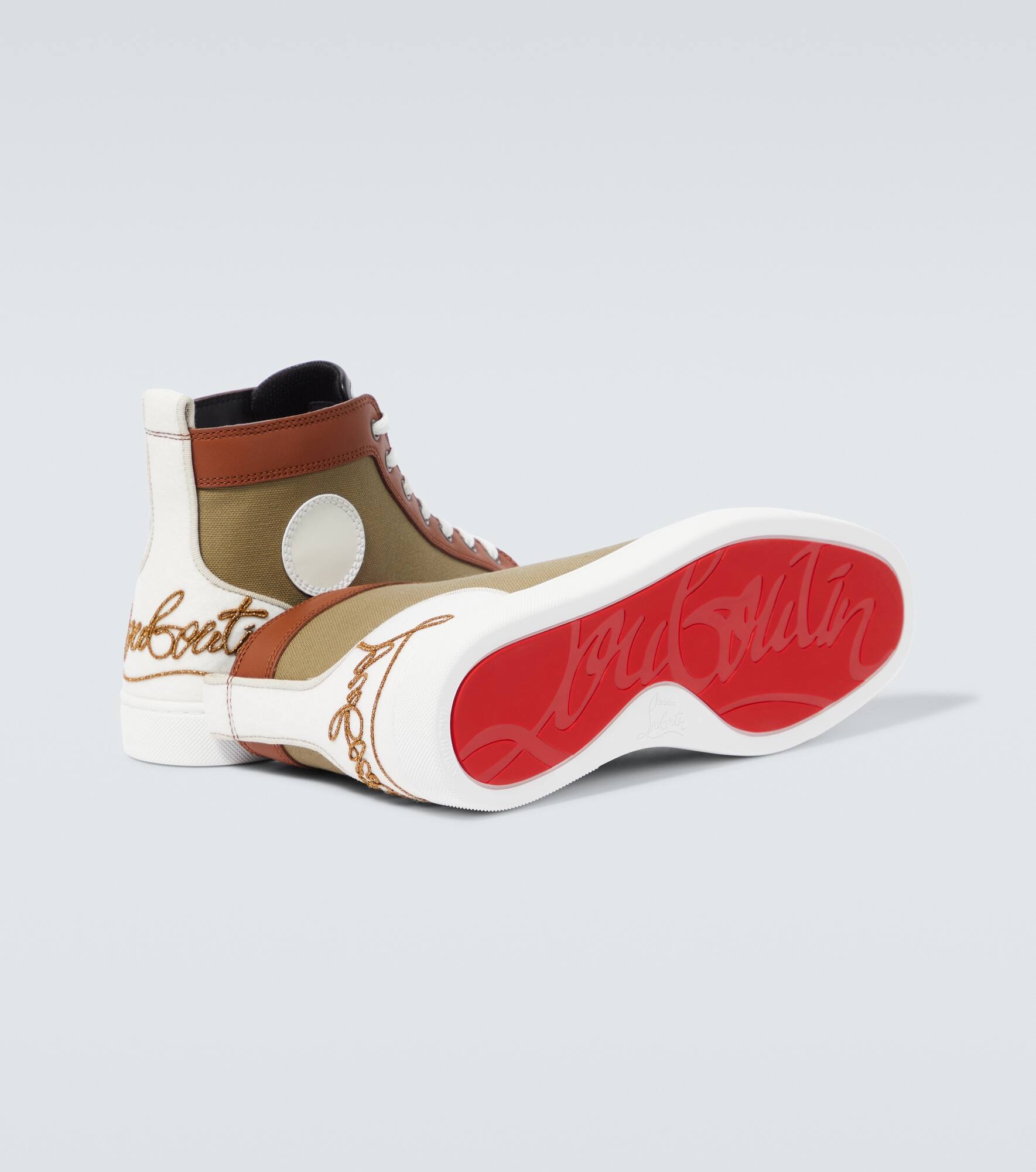 Fun Louis leather-trimmed sneakers - 7