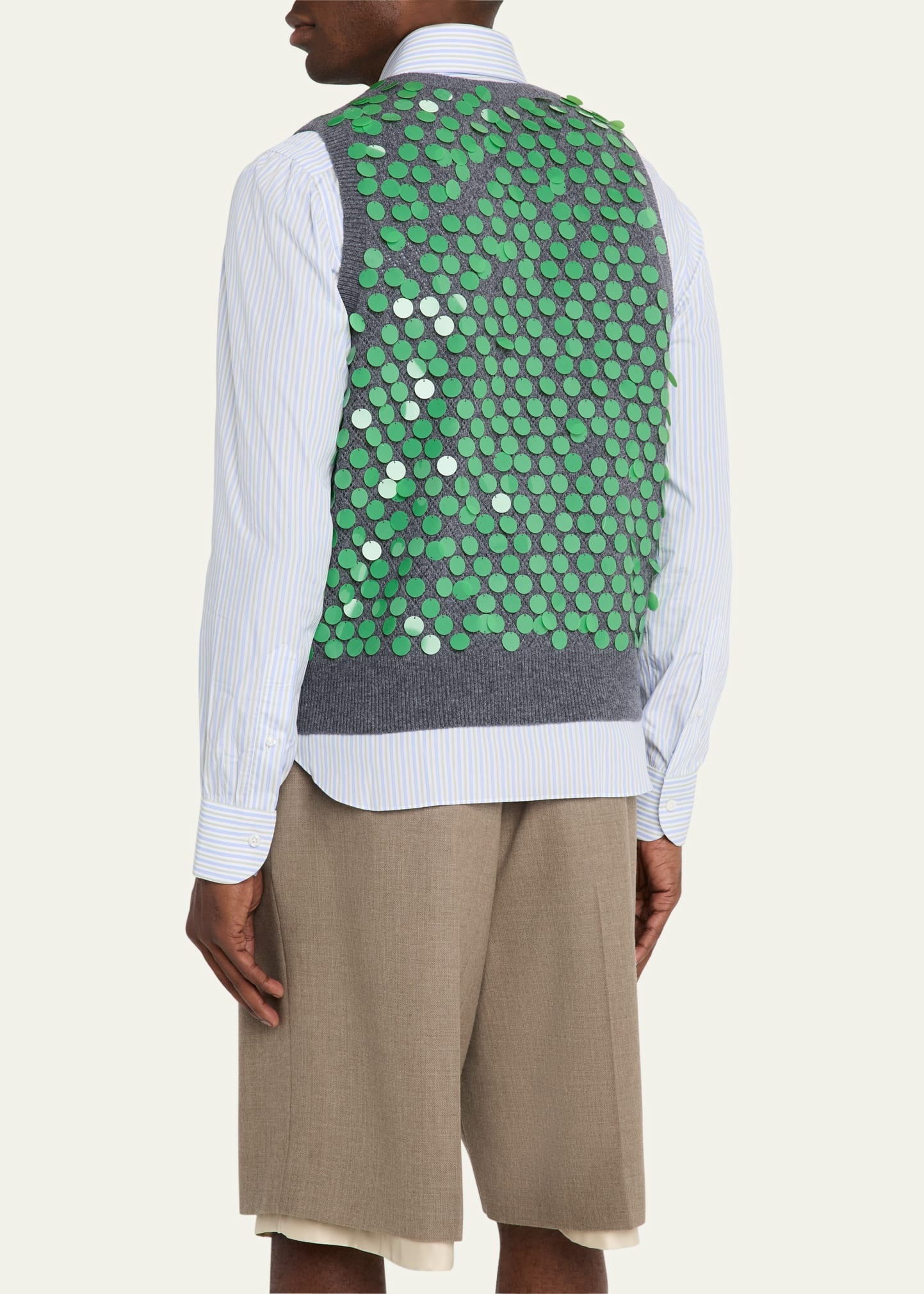 Men's Paillette Oliver Sweater Vest - 3