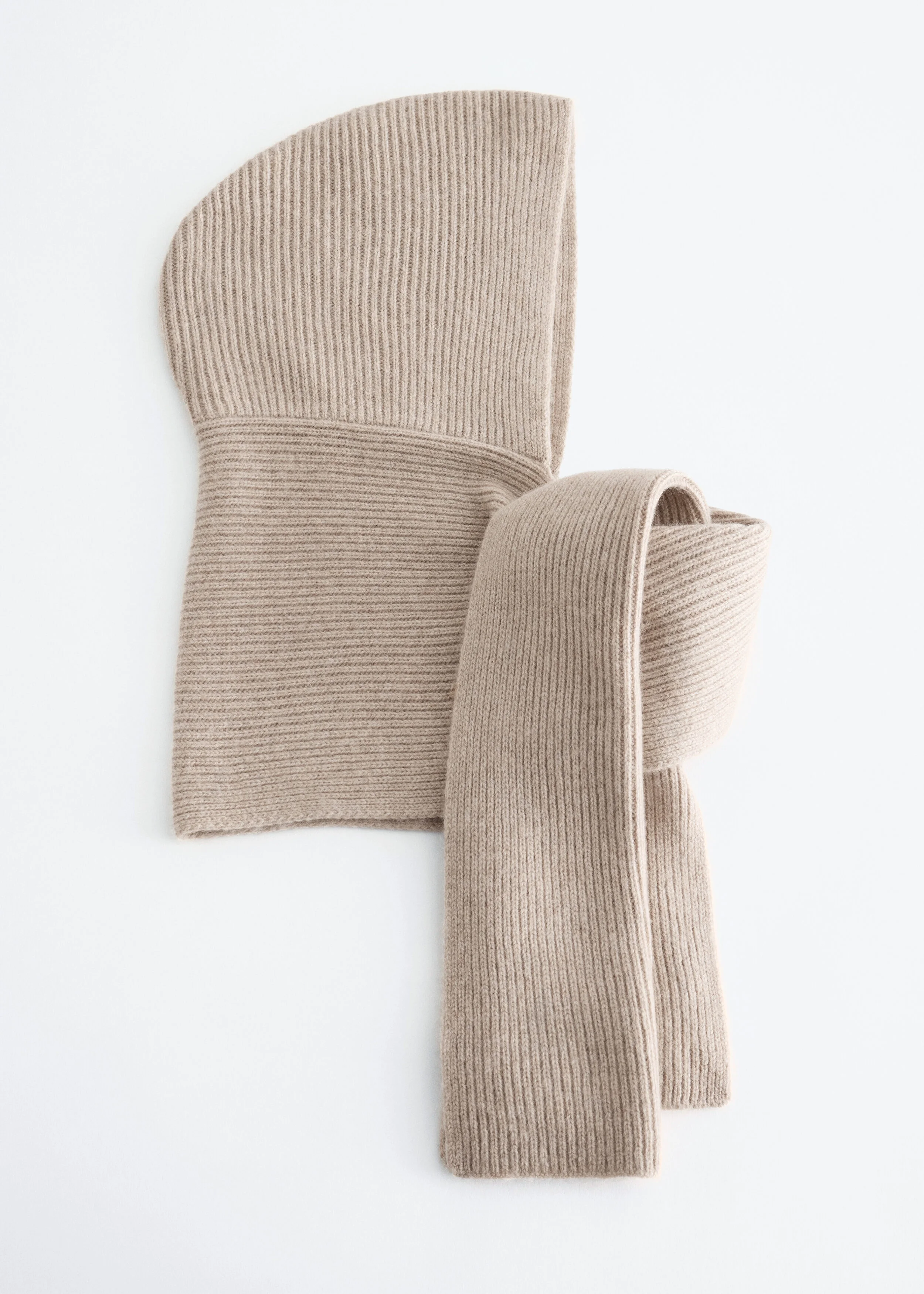 Hooded Wool Scarf - 1