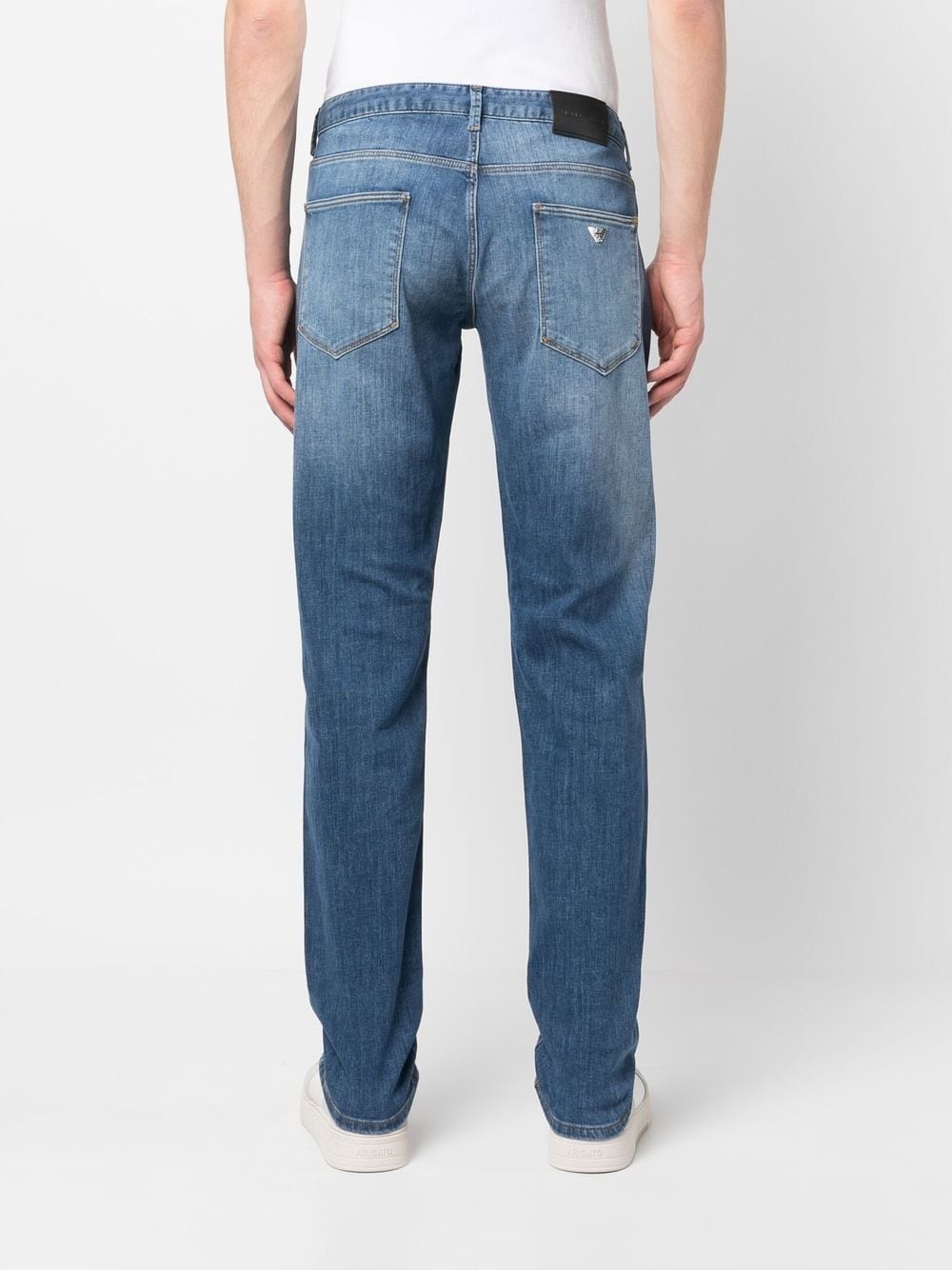 faded-effect straight-leg jeans - 4