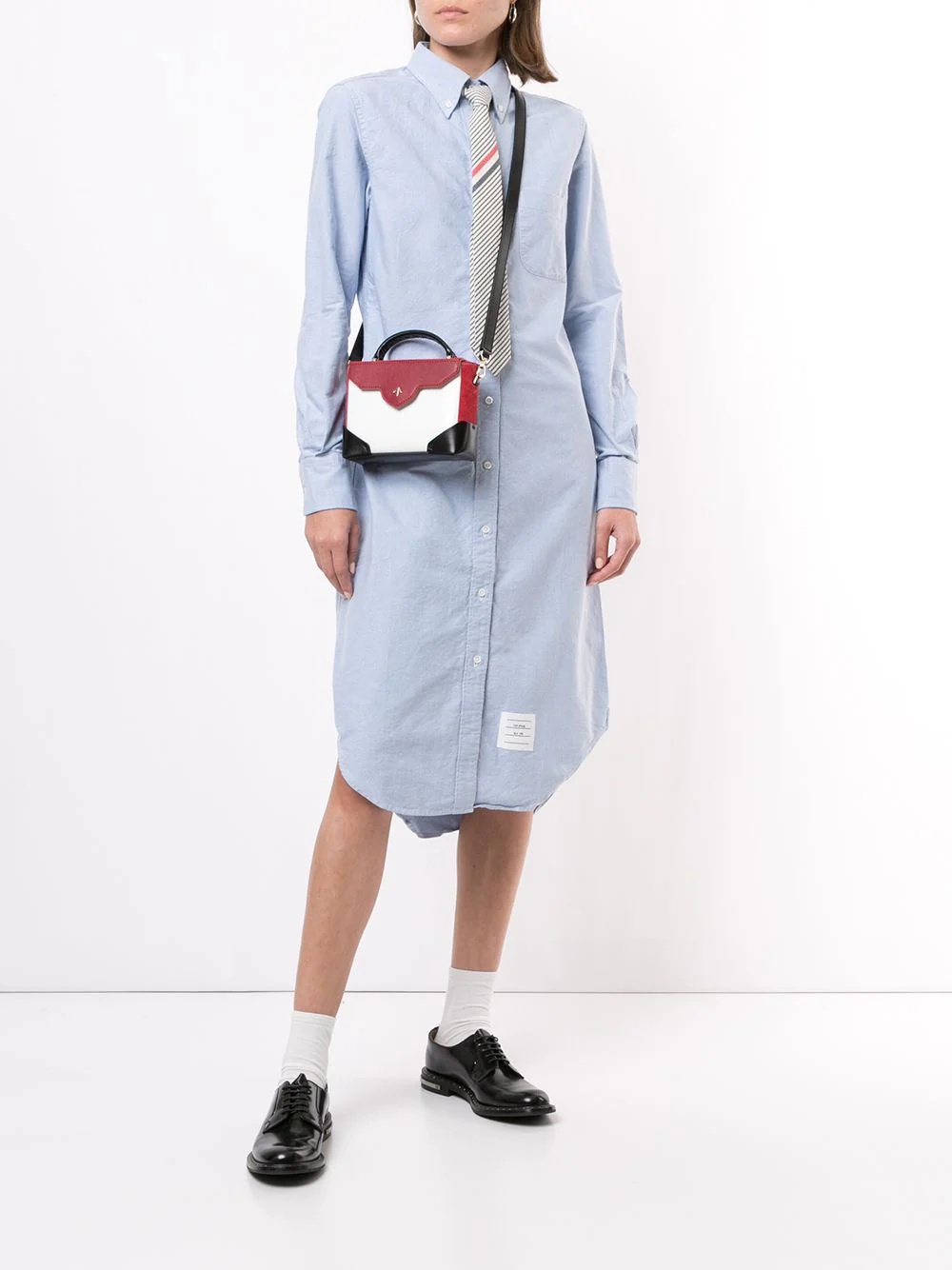 Oxford knee-length shirtdress - 2
