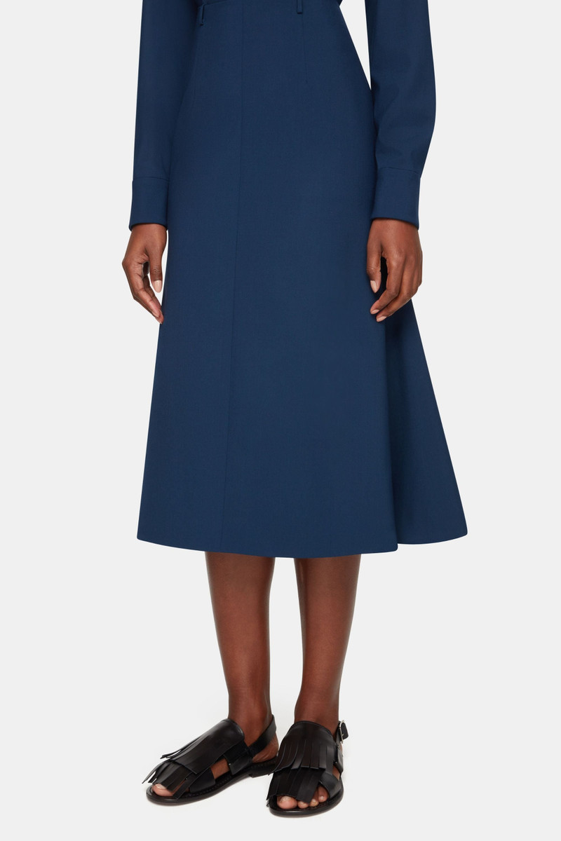 Queenie Skirt In Navy Summer Wool 5