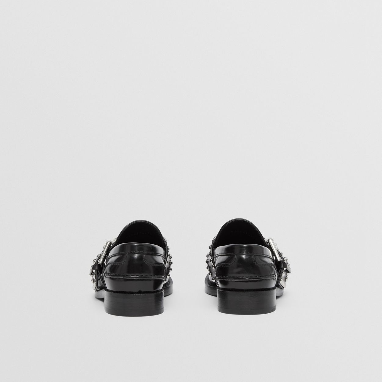 Logo Detail Buckled Leather Loafers - 5