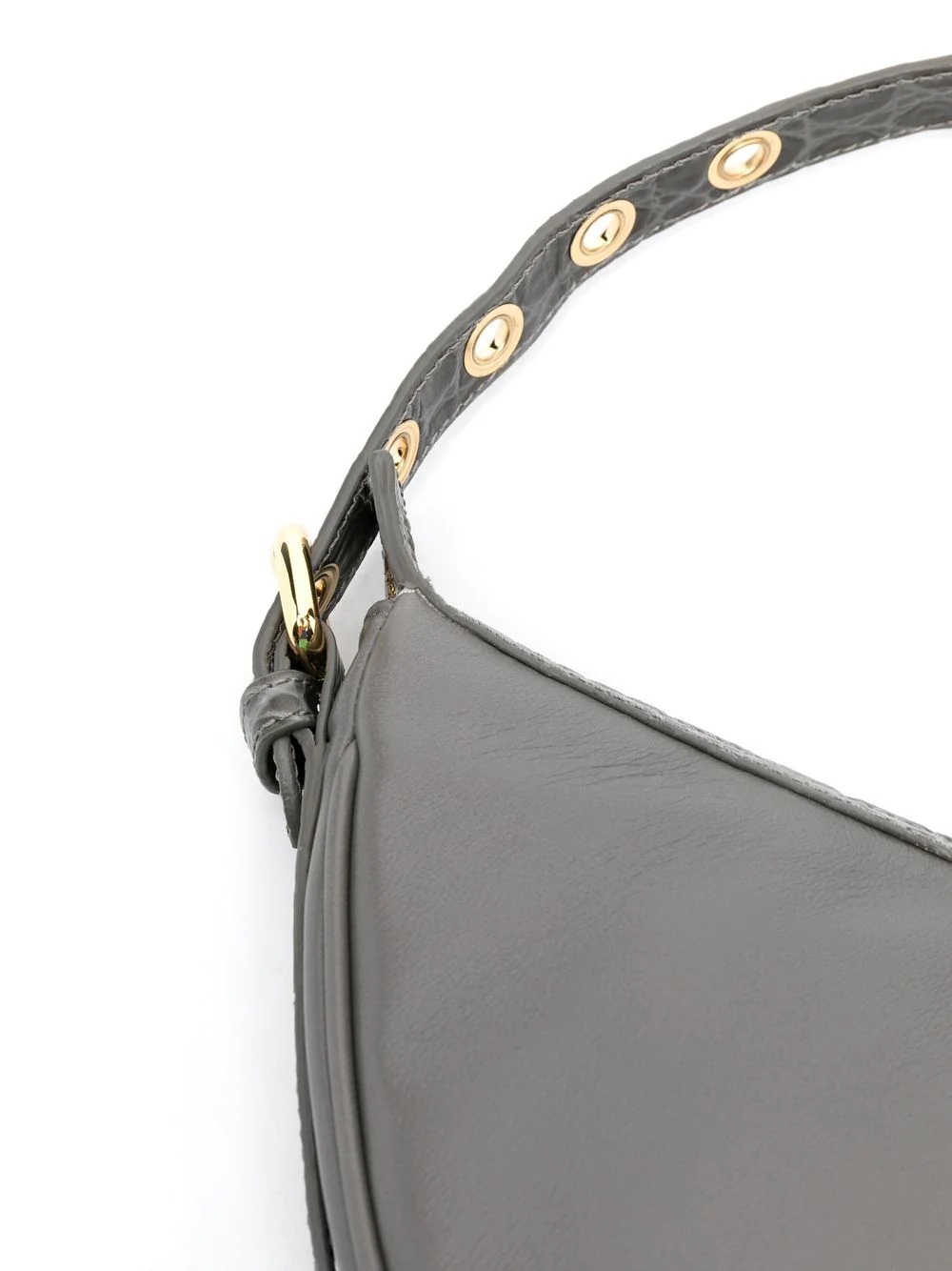 zip-up curved shoulder bag - 5