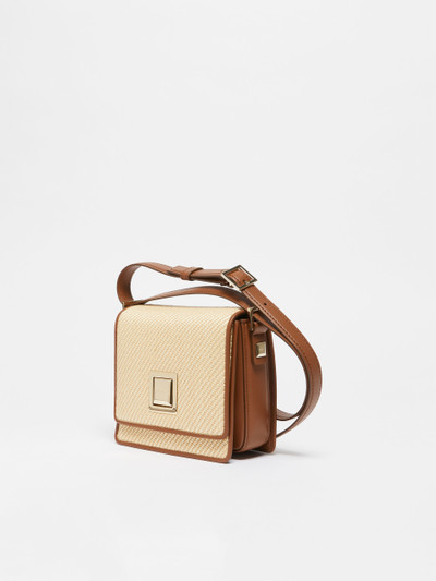 Max Mara MM Bag in leather and woven fabric outlook