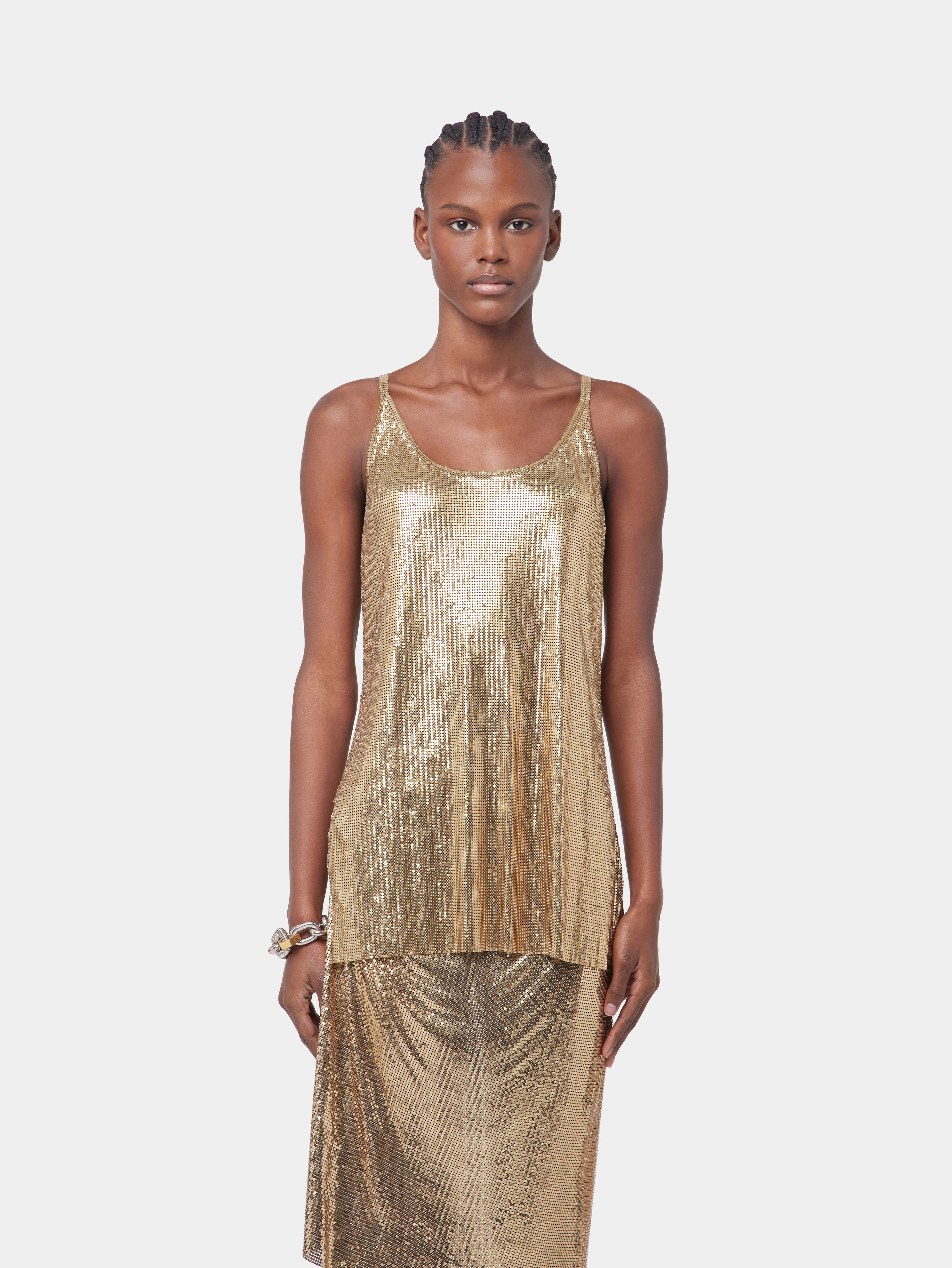 GOLD TANK TOP IN MESH - 5