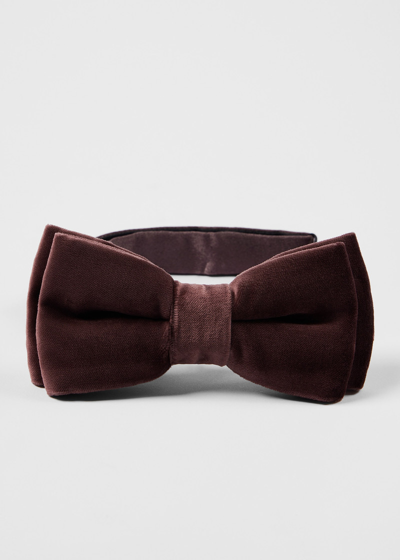 Paul Smith Mauve Velvet Pre-Tied Bow Tie outlook