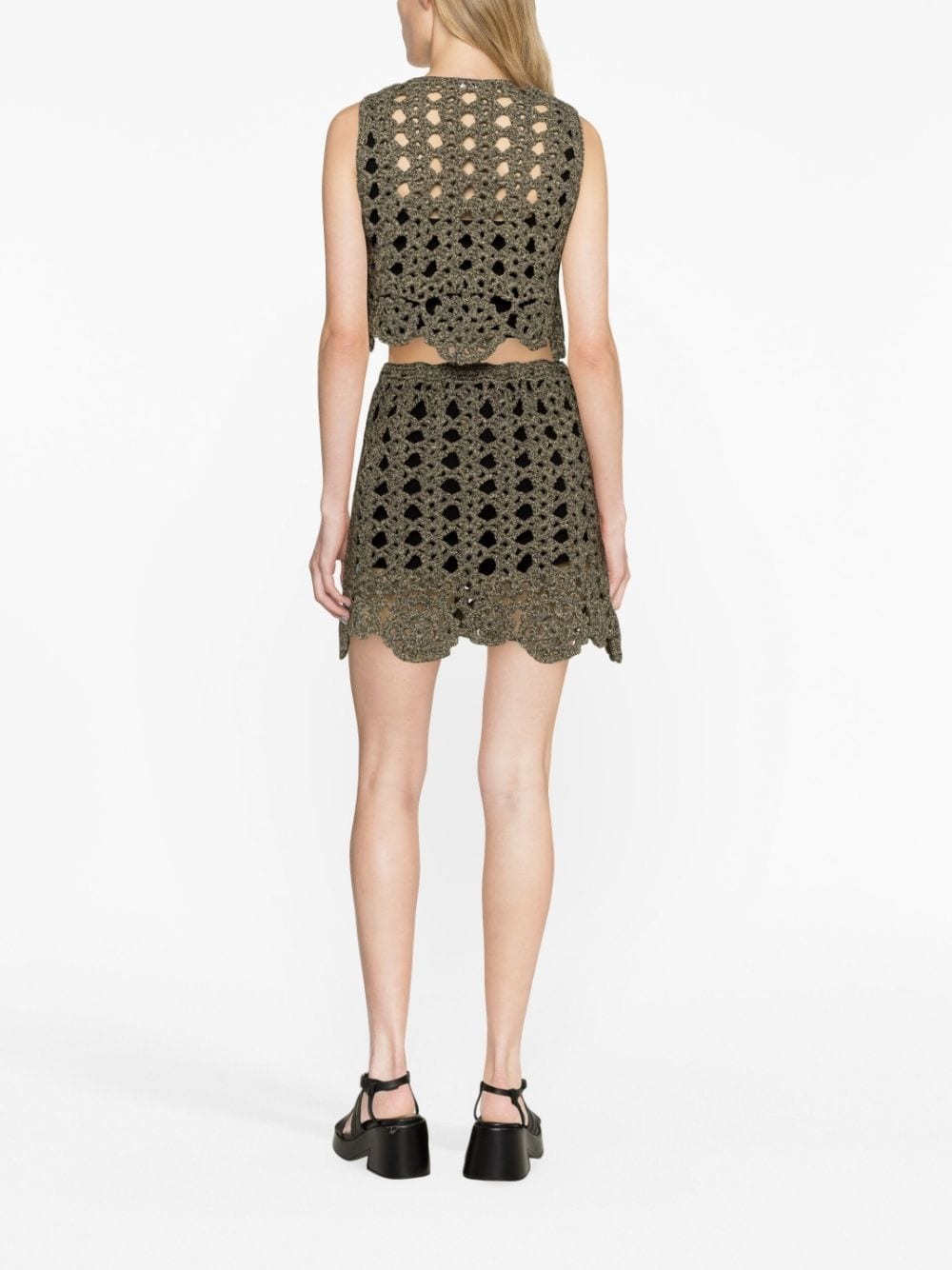 crochet-knit miniskirt - 3