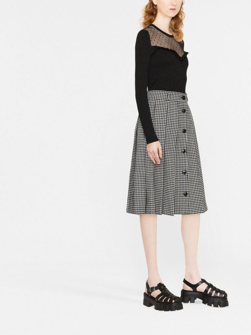 point d'esprit tulle knitted top - 5