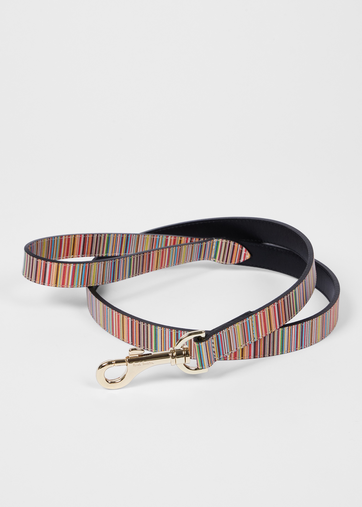 'Signature Stripe' Calf Leather Dog Lead Medium/Large - 1
