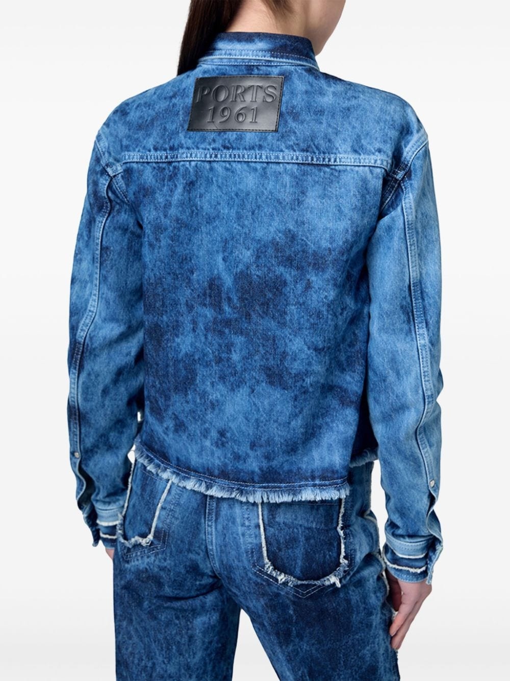 logo-appliqué denim shirt - 4
