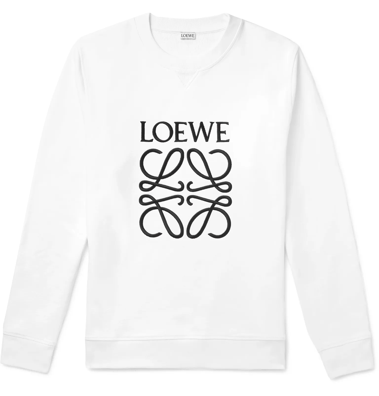 Slim-Fit Logo-Embroidered Loopback Cotton-Jersey Sweatshirt - 1